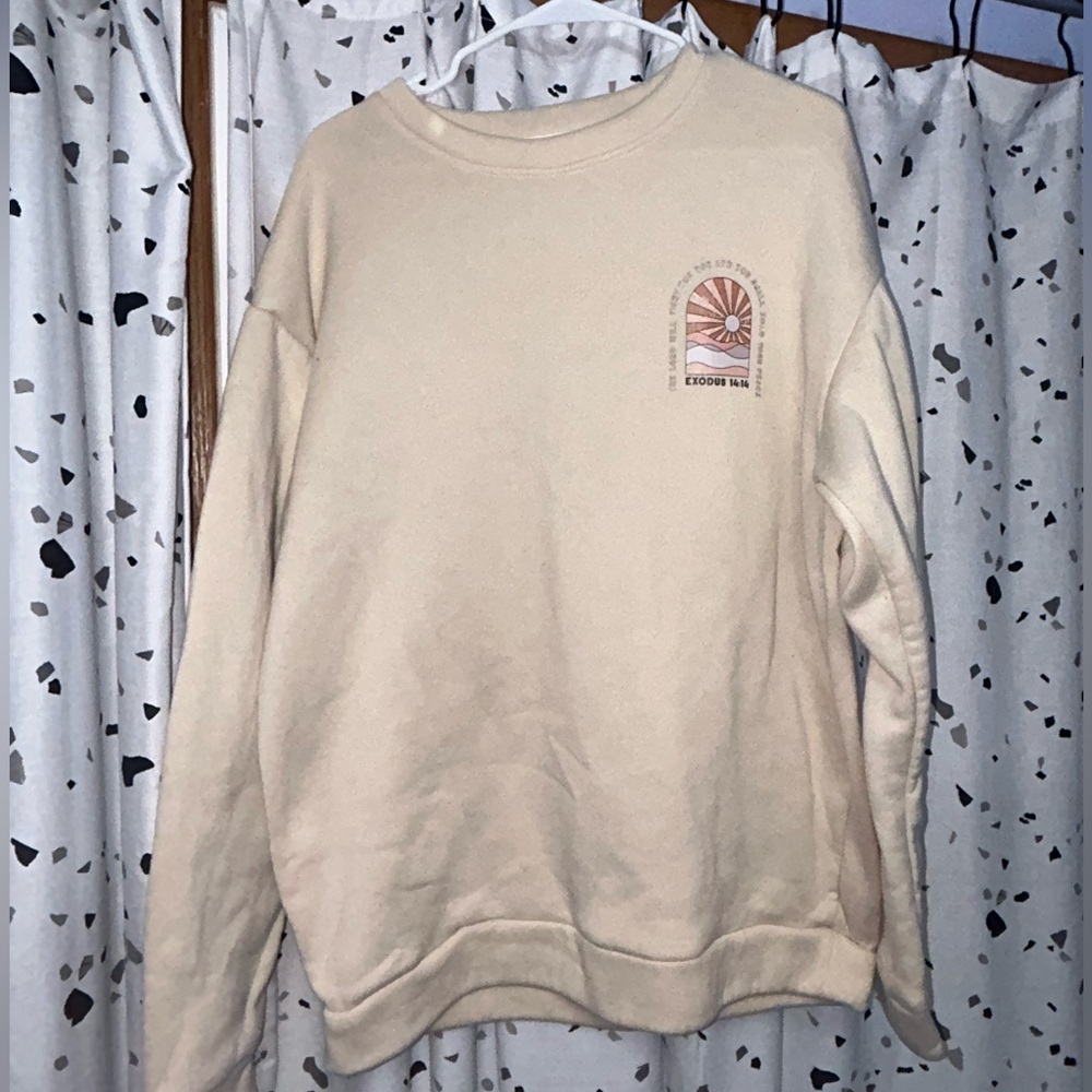 Large. Christian Crewneck!
